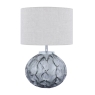 Laura Ashley Elderdale Table Lamp Smoked Glass & Polished Chrome With Shade