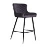 Archie Bar Stool Grey Velvet