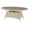 Brancaster 175x120cm Elliptical Table & 6 Armchairs Sandstone