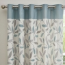 Fusion Beechwood Eyelet Headed Curtains Lined Duck Egg