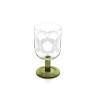 Orla Kiely Atomic Flower Set of 4 Wine Glasses - Green