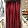 1x Red Pencil Pleat Single Curtain (Bury St Edmunds)