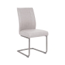 Ariel Contour Dining Chair Light Grey PU