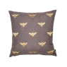 Abeja 43cm Embellished Bees Faux Linen Cushion