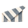 Walton & Co Wide Strip Napkin Set - Flint Blue