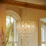 Laura Ashley Willow 4 Light Pendant Satin Champagne