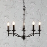 Laura Ashley Ludchurch 5 Light Chandelier Industrial Black