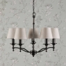 Laura Ashley Ludchurch 5 Light Chandelier Industrial Black