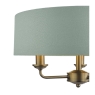 Laura Ashley Sorrento 3 Light Chandelier Matt Antique Brass Green Shade