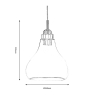 Turua Chrome & Glass Pendant Light 