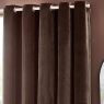 Heavy Chenille Eyelet Headed Curtains Brown