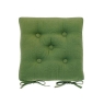 Seat Pad With Ties Olive