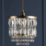 Laura Ashley Rhosill Easy Fit Pendant Crystal & Antique Brass