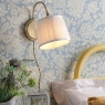 Laura Ashley Hemsley Wall Light Antique Brass with Ivory Shade