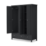 Marley 2 Door Wardrobe Anthracite Open