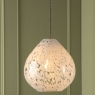 Laura Ashley Confetti Easy Fit Pendant White Art Glass