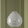 Laura Ashley Confetti Easy Fit Pendant White Art Glass