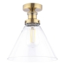 Laura Ashley Isaac Semi Flush Antique Brass 