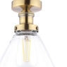 Laura Ashley Isaac Semi Flush Antique Brass 
