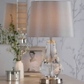 Laura Ashley Humby Touch Table Lamp Polished Nickel with Shade