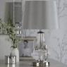 Laura Ashley Humby Touch Table Lamp Polished Nickel with Shade
