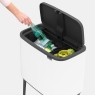 Brabantia BO Touch Bin 11+23L Plastic Buckets White