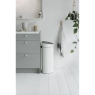 Brabantia Touch Bin 40L Plastic Bucket White 