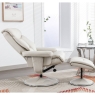 Bradfield Swivel Recliner Chair & Footstool Mushroom Plush