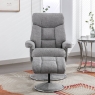 Bradfield Swivel Recliner Chair & Footstool Lisbon Rock