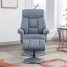 Bradfield Swivel Recliner Chair & Footstool Lisbon Marine