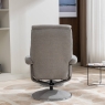 Bradfield Swivel Recliner Chair & Footstool Lisbon Silver