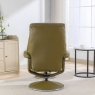 Bradfield Swivel Recliner Chair & Footstool Olive Green