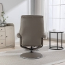 Bradfield Swivel Recliner Chair & Footstool Grey 