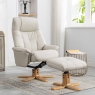 Deben Swivel Chair & Stool Mushroom Plush