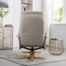 Deben Swivel Chair & Stool Mushroom Plush