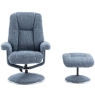 Denby Swivel Recliner Chair & Footstool Chacha Ocean