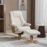 Sven Swivel Recliner & Footstool Hessian