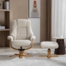 Sven Swivel Recliner & Footstool Hessian