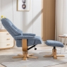 Sven Swivel Recliner & Footstool Chacha Ocean