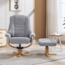 Sven Swivel Recliner & Footstool Chacha Dove