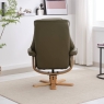 Sven Swivel Recliner & Footstool Olive Green