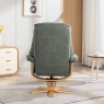 Sven Swivel Recliner & Footstool Chacha Fern