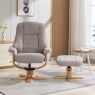 Sven Swivel Recliner & Footstool Chacha Oat