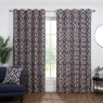 Marrakech Eyelet Headed Curtains Lined Navy