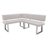 Ariel Corner Bench Set LH Light Grey PU