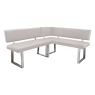 Ariel Corner Bench Set RH Light Grey PU