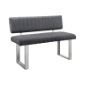 Ariel Side Bench Dark Grey PU
