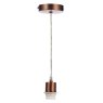 1 Light Aged Copper E27 Suspension With Clear Cable