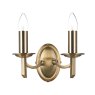 Ambassador Double Wall Bracket Antique Brass