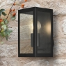 Era Outdoor Wall Light Black Glass IP44